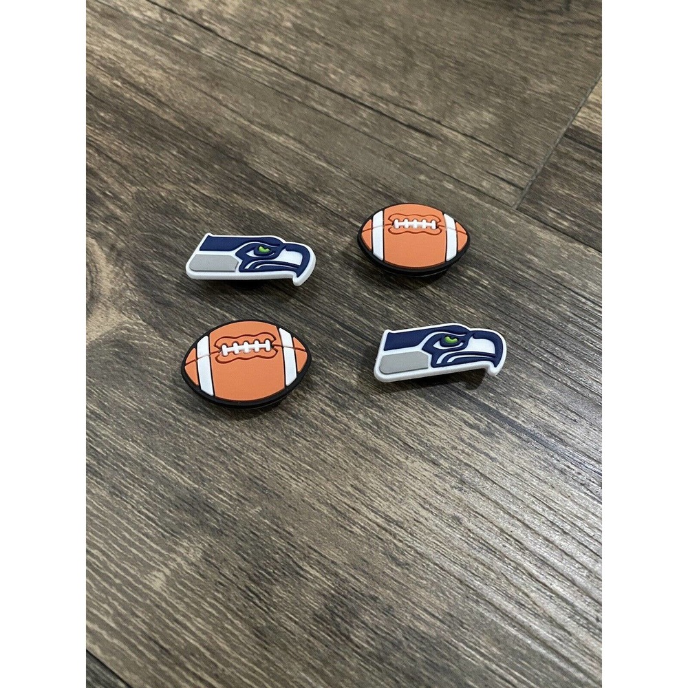 Seattle Seahawks Football Team Sports Charm For Crocs Shoe Charms - 4 Pieces